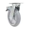 Vestil Thermoplastic Rubber Swivel With Total Brake Caster 8 In. x 2 In. 705 lb Light Gray CST-VE-8X2TPR-SWTB - alternate 3
